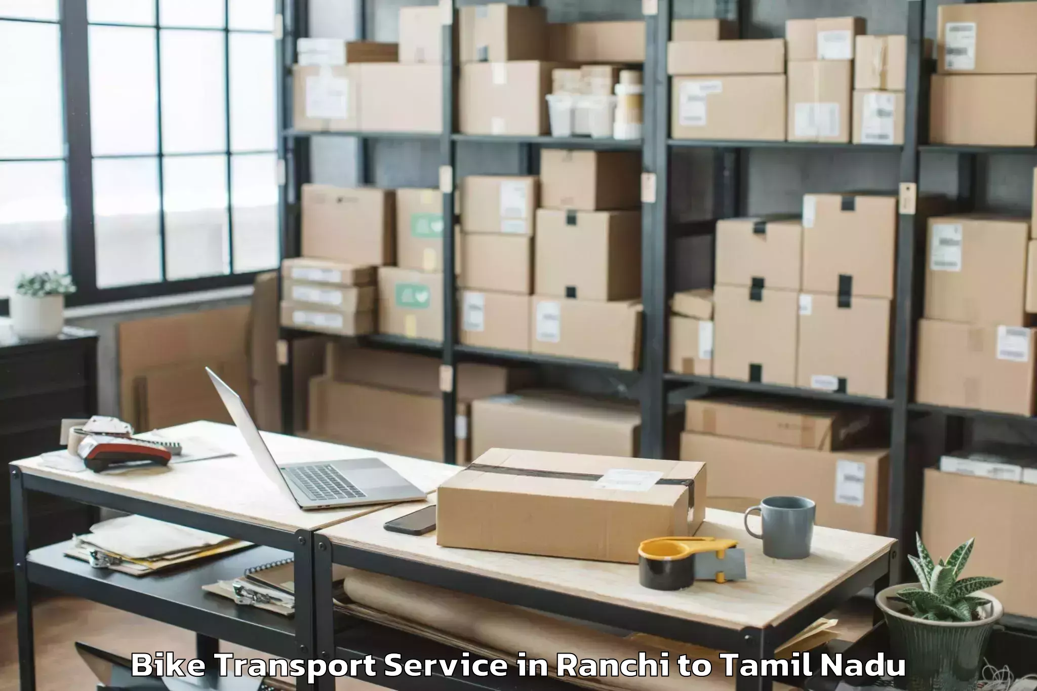 Book Your Ranchi to Cuddalore Bike Transport Today